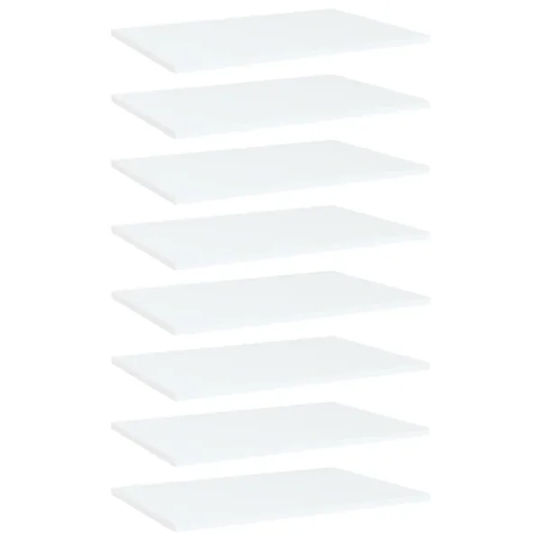 Panneaux de bibliothèque 8 pcs Blanc 60x40x1,5 cm Aggloméré