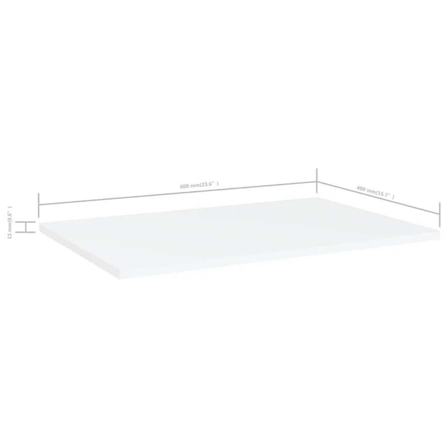 Panneaux de bibliothèque 8 pcs Blanc 60x40x1,5 cm Aggloméré - 6