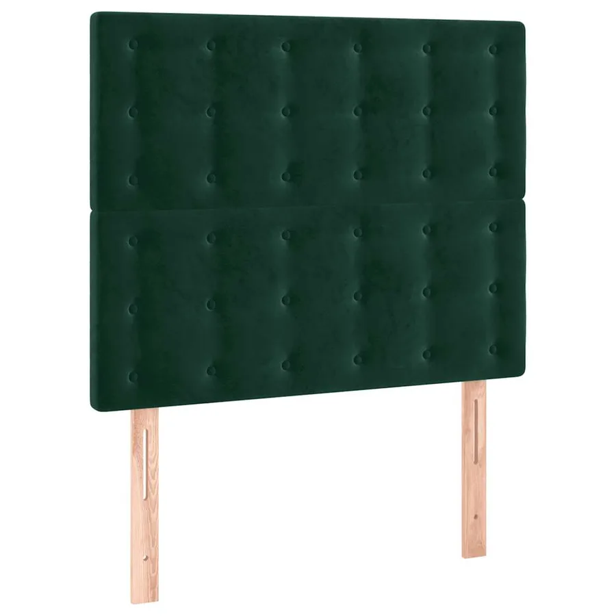 Tête de lit à LED Vert foncé 90x5x118/128 cm Velours - 3