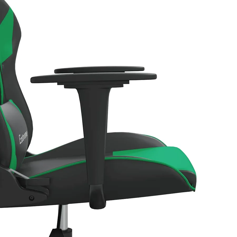 Chaise de jeu de massage Noir et vert Similicuir - 12