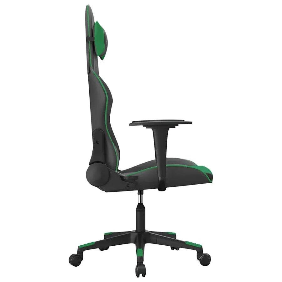 Chaise de jeu de massage Noir et vert Similicuir - 4