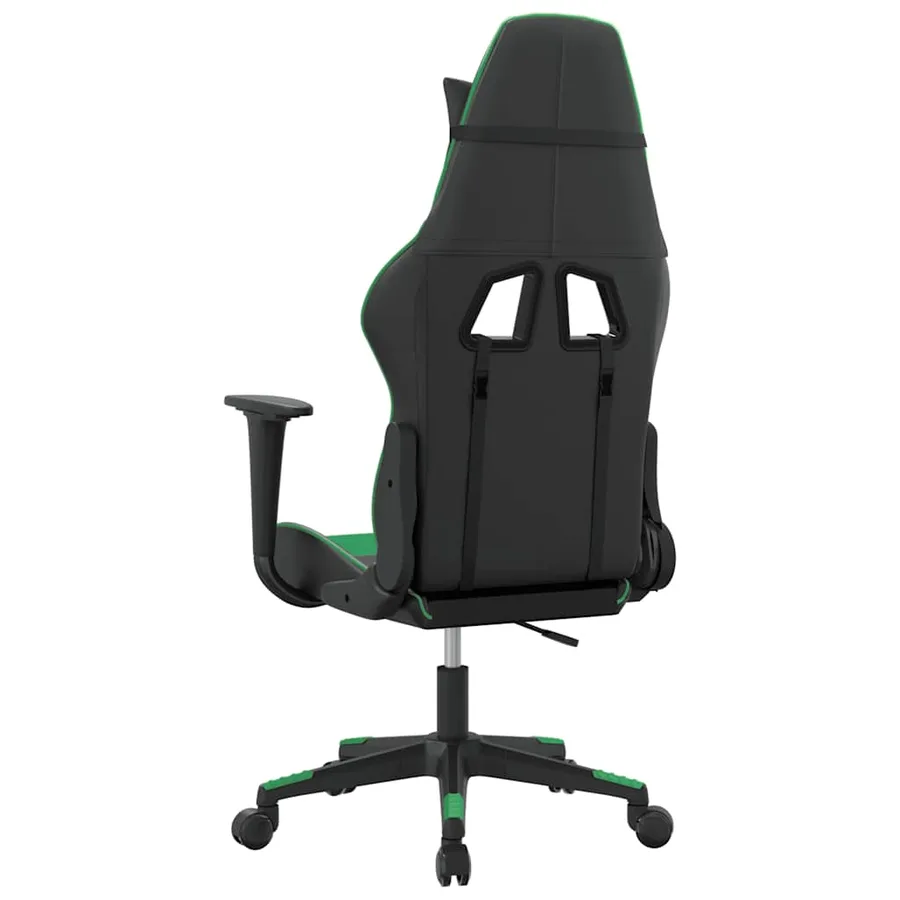 Chaise de jeu de massage Noir et vert Similicuir - 8