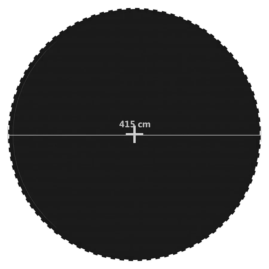 Tapis de saut Tissu Noir pour trampoline rond de 4,57 m - 6