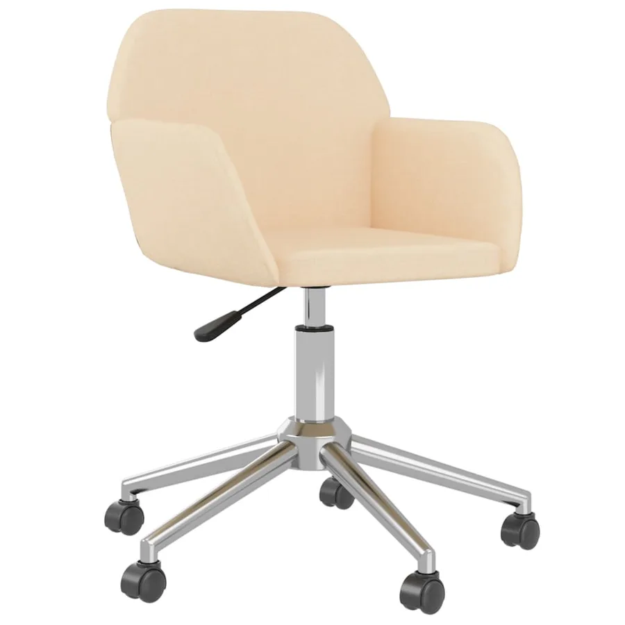 Chaises pivotantes à manger lot de 2 Crème Tissu - 3