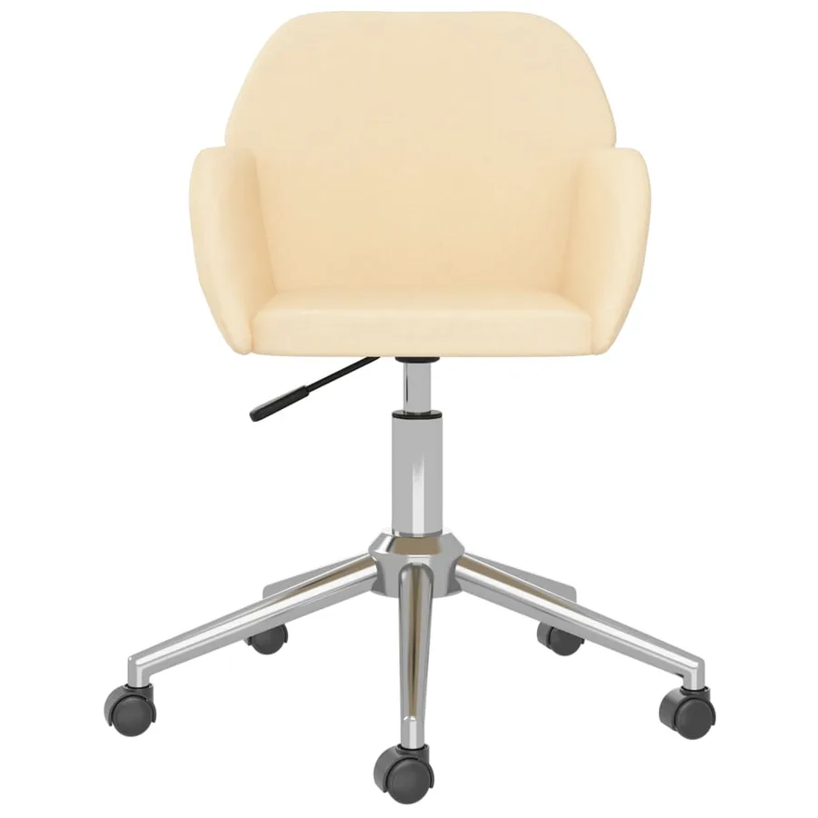 Chaises pivotantes à manger lot de 2 Crème Tissu - 4