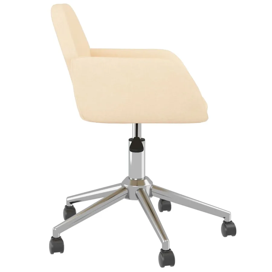 Chaises pivotantes à manger lot de 2 Crème Tissu - 5