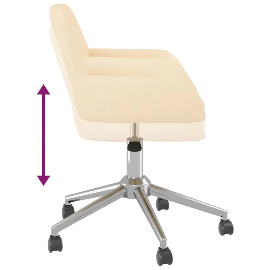 Chaises pivotantes à manger lot de 2 Crème Tissu - 8