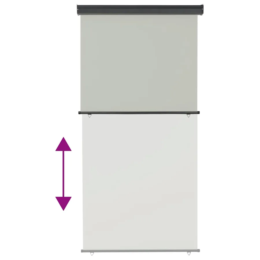 Auvent latéral de balcon 125x250 cm Gris - 5