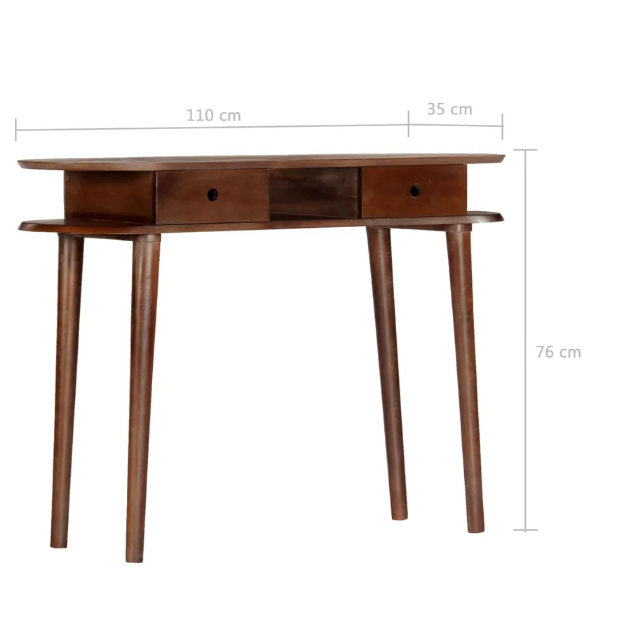 Console 110x35x76 cm en bois d'acacia massif - 8