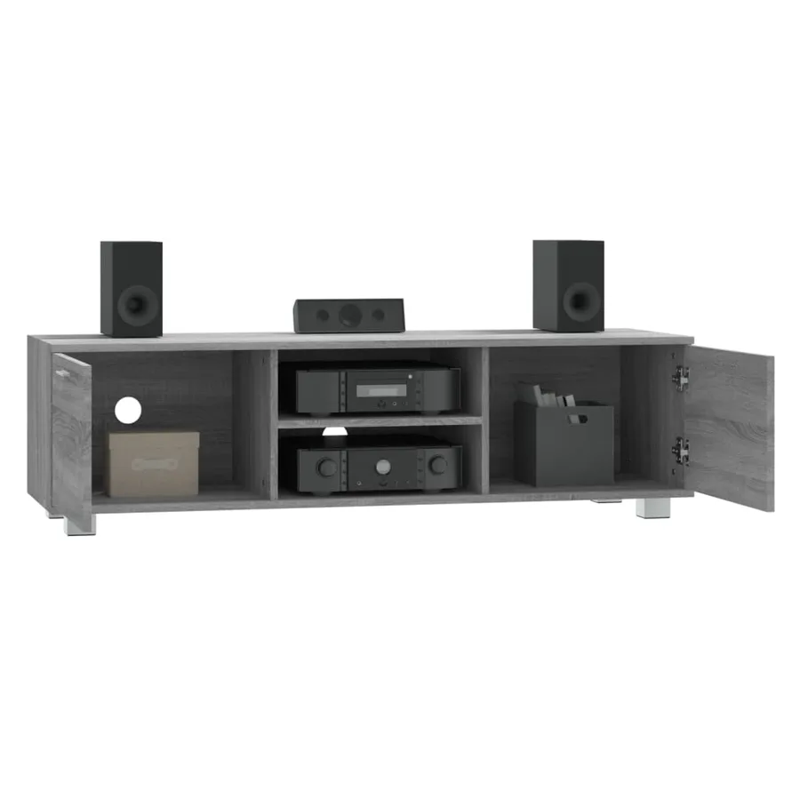 Meuble TV Sonoma gris 140x40,5x35 cm Bois d'ingénierie - 3