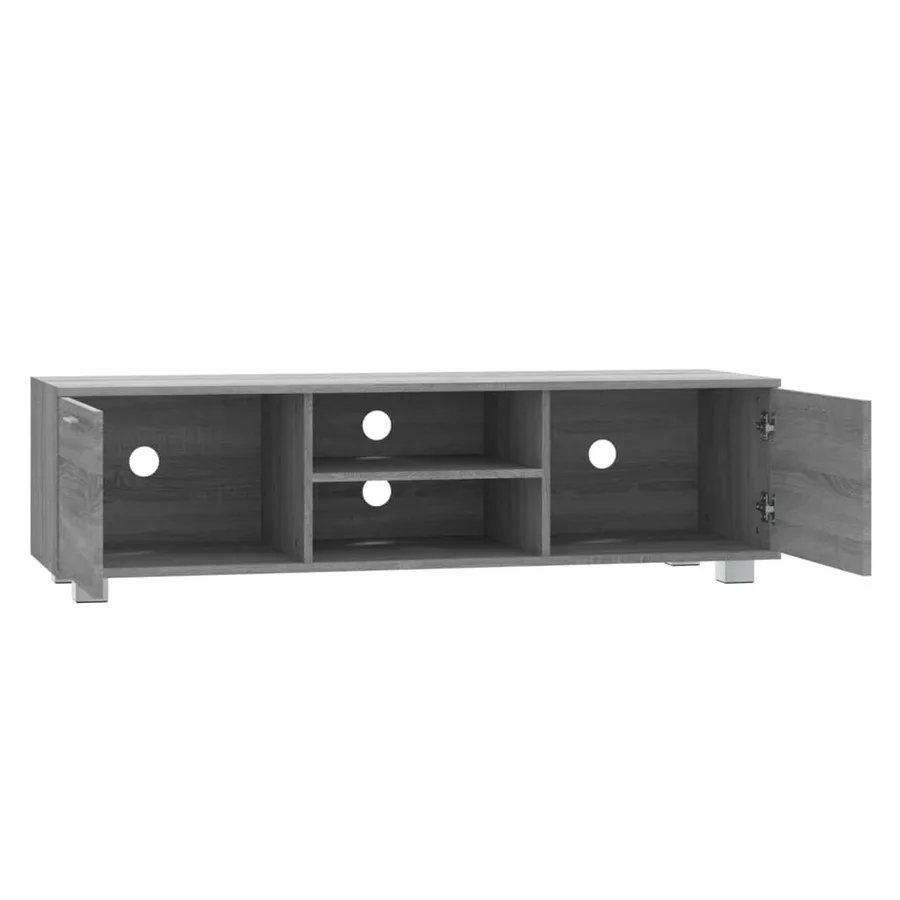 Meuble TV Sonoma gris 140x40,5x35 cm Bois d'ingénierie - 5