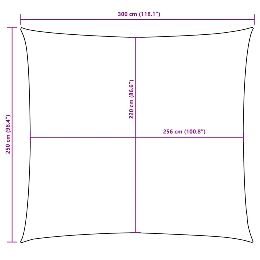 Voile de parasol tissu oxford rectangulaire 2,5x3 m marron - 10