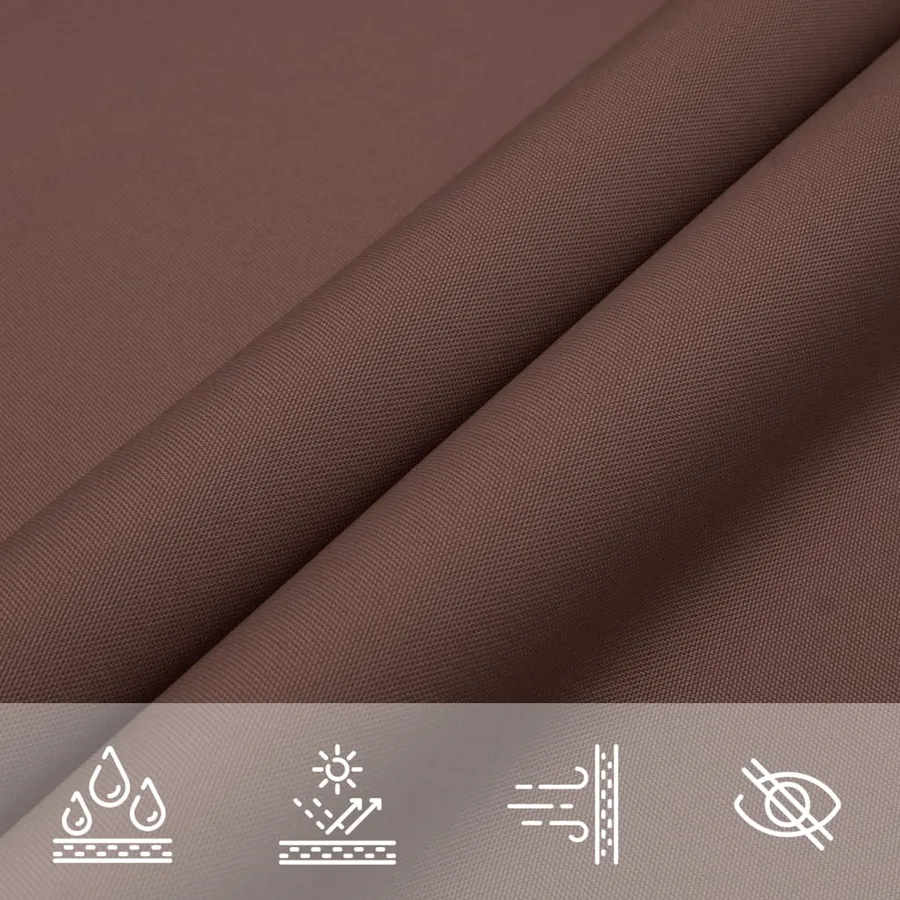 Voile de parasol tissu oxford rectangulaire 2,5x3 m marron - 7