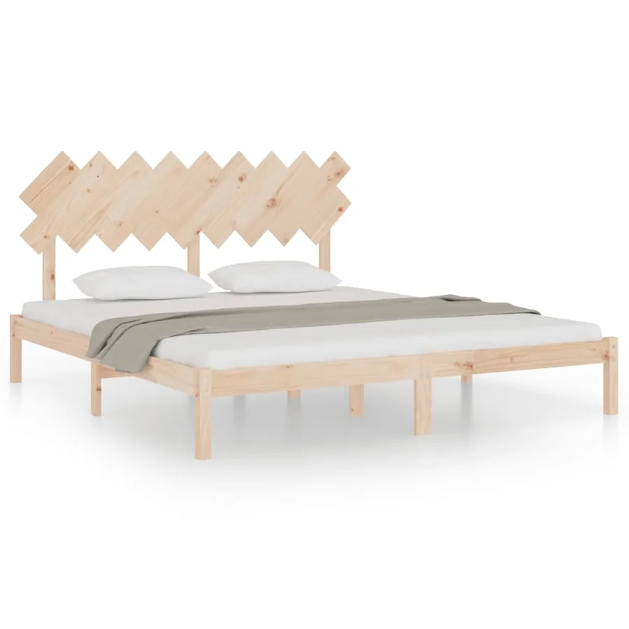 Cadre de lit sans matelas 180x200 cm bois massif - 2