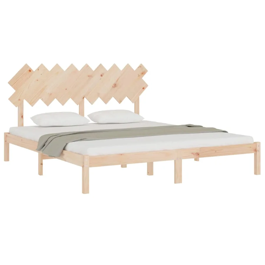 Cadre de lit sans matelas 180x200 cm bois massif - 3