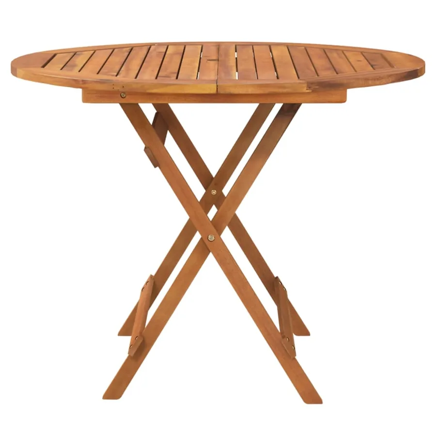Ensemble à manger de jardin 5 pcs Bois d'acacia solide - 9