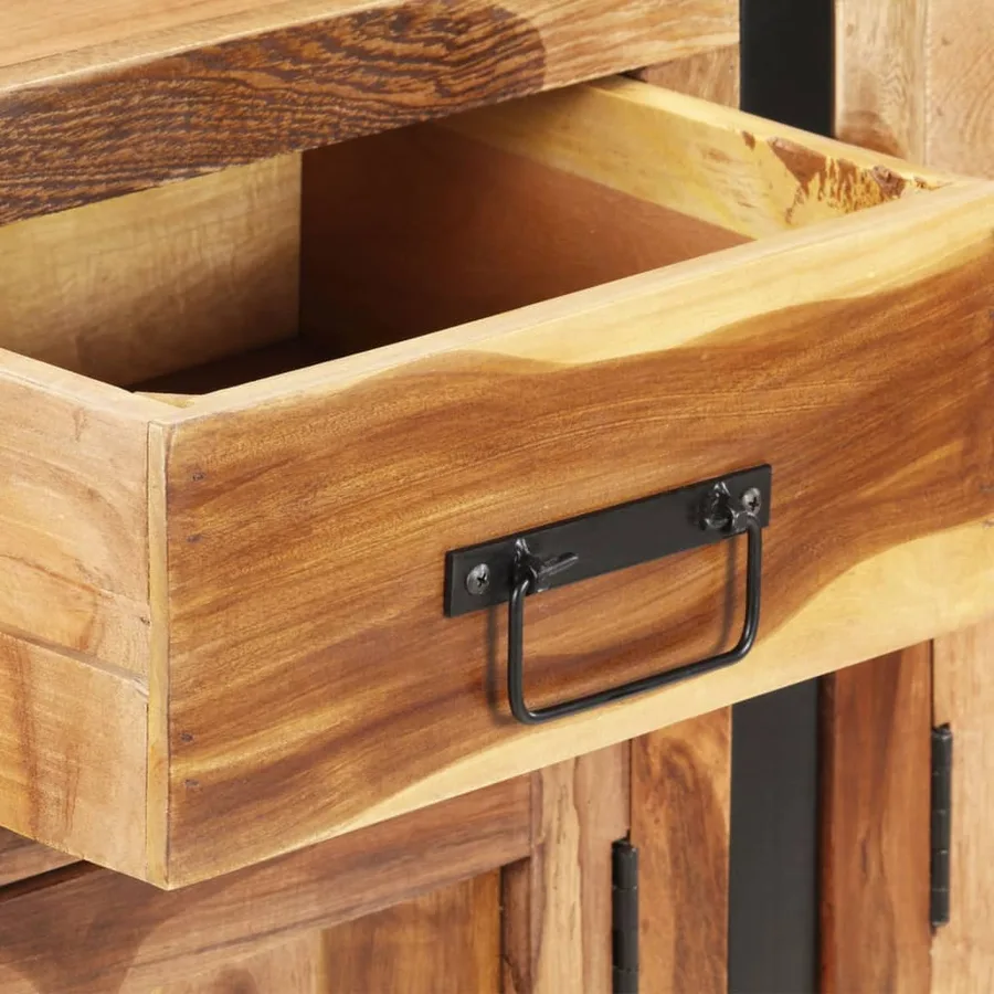 Buffet 172x35x80 cm Bois d'acacia solide avec finition miel - 6