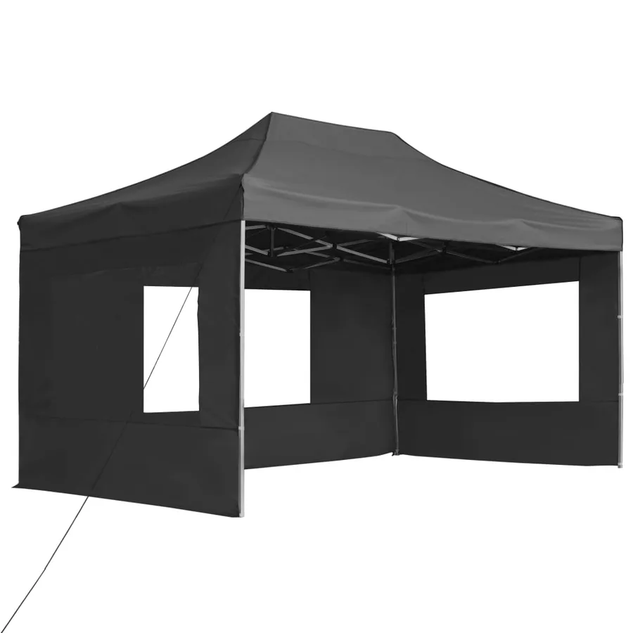 Tente de réception pliable à parois Aluminium 4,5x3m Anthracite - 2