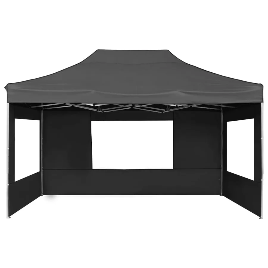 Tente de réception pliable à parois Aluminium 4,5x3m Anthracite - 4