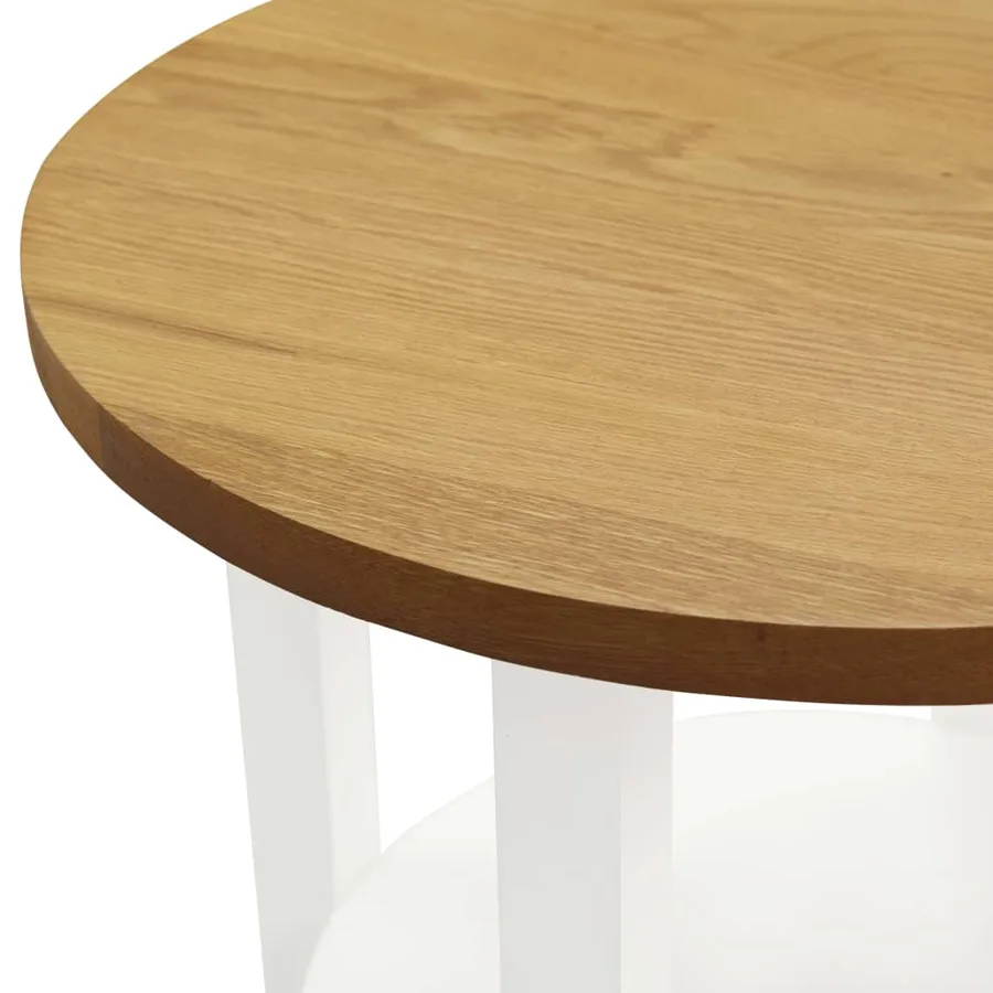 Table de lampe 40x50 cm Bois de chêne massif - 4