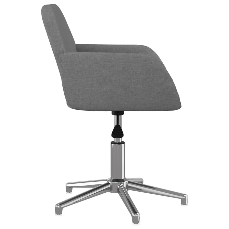 Chaises pivotantes à manger lot de 2 Gris clair Tissu - 5