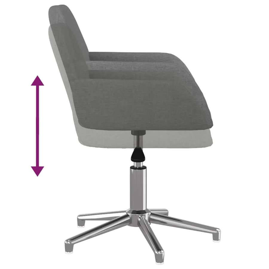 Chaises pivotantes à manger lot de 2 Gris clair Tissu - 8