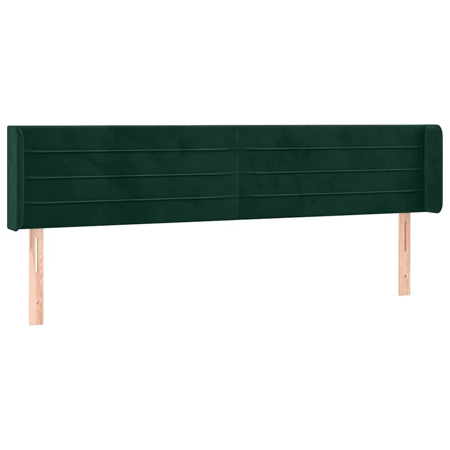 Tête de lit à LED Vert foncé 183x16x78/88 cm Velours - 3