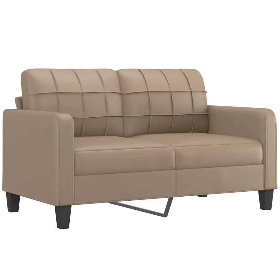 Ensemble de canapés 2 pcs avec coussins cappuccino similicuir - 4
