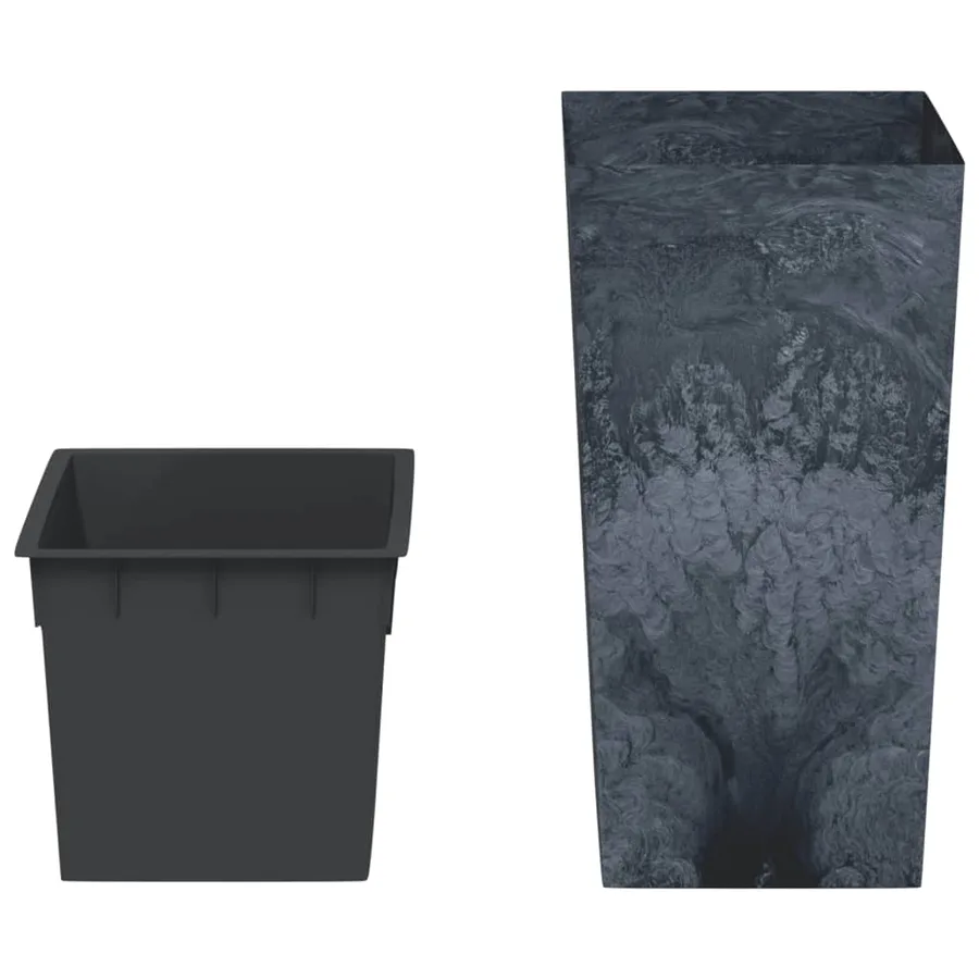 Jardinière et intérieur amovible anthracite 21/49L aspect béton - 3