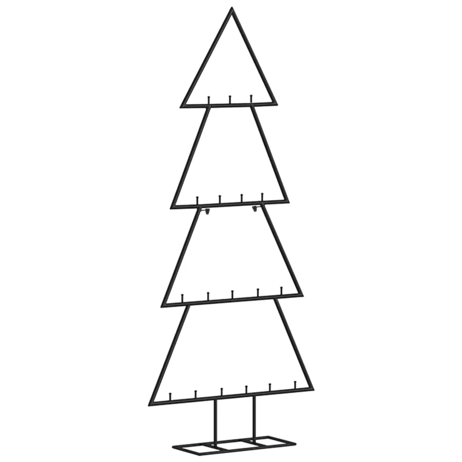 Arbre de Noël en métal pour décoration noir 90 cm - 2