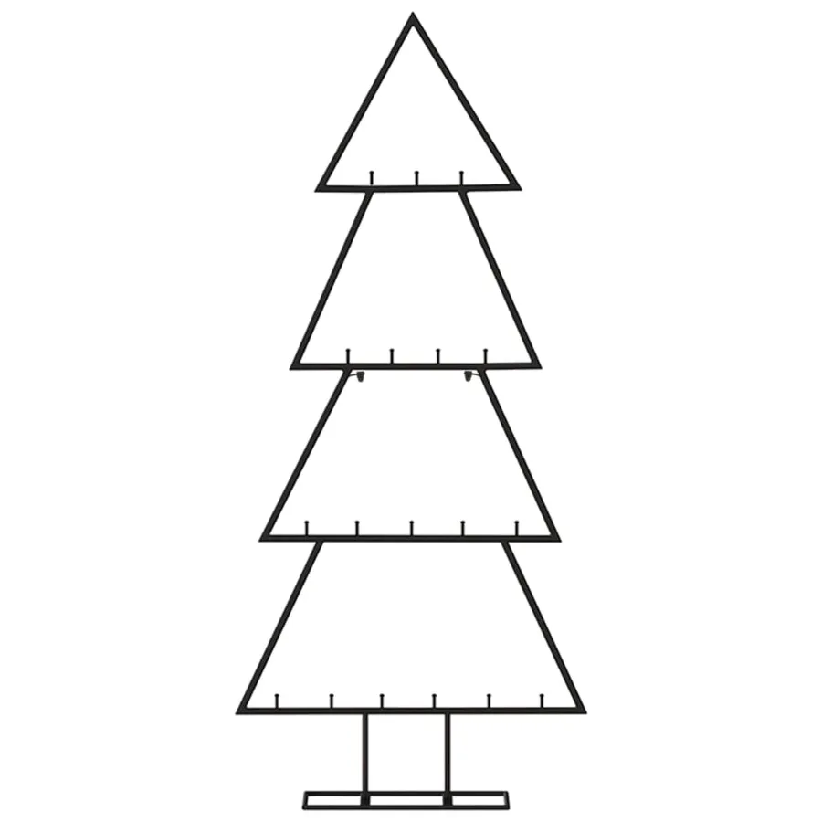 Arbre de Noël en métal pour décoration noir 90 cm - 3