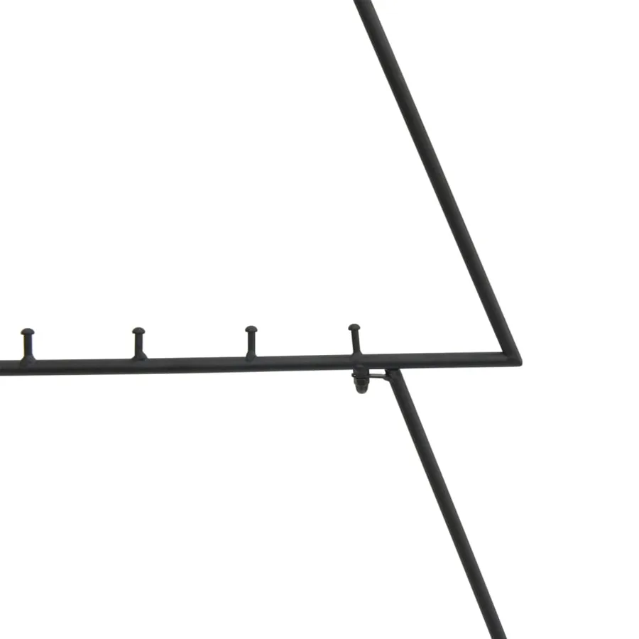 Arbre de Noël en métal pour décoration noir 90 cm - 6
