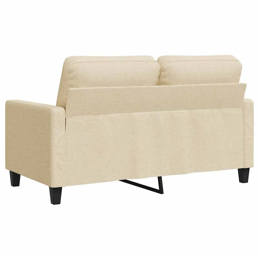 Canapé à 2 places Crème 140 cm Tissu - 6