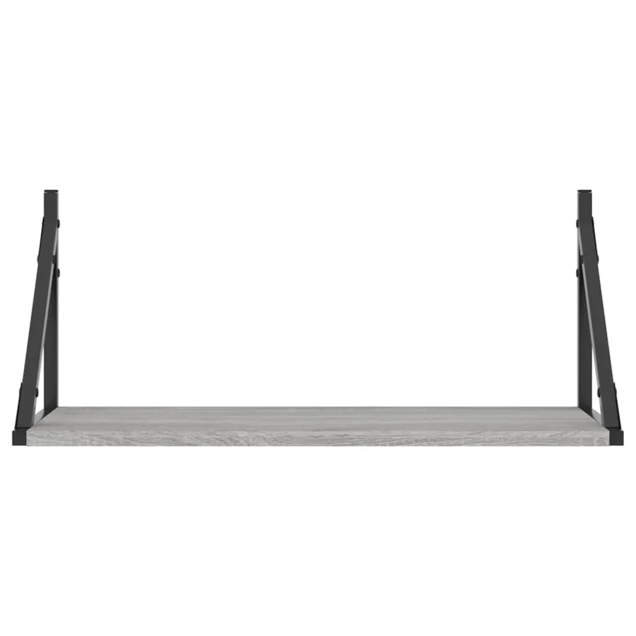 Étagères murales 2pcs sonoma gris 60x25x25,5 cm bois ingénierie - 5