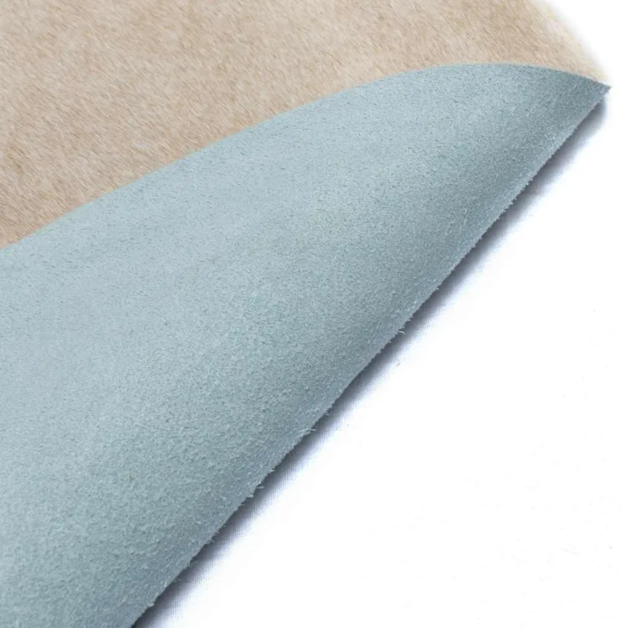 Tapis en peau de vache véritable beige 180x220 cm - 4