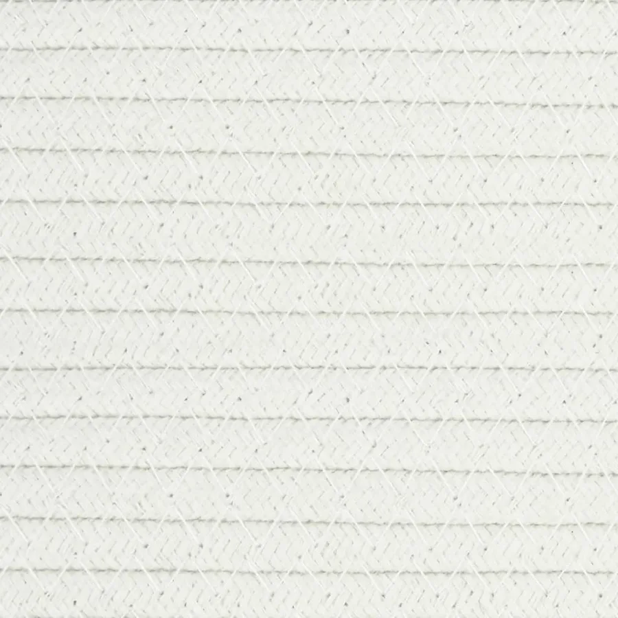 Panier de rangement marron et blanc Ø40x25 cm coton - 8
