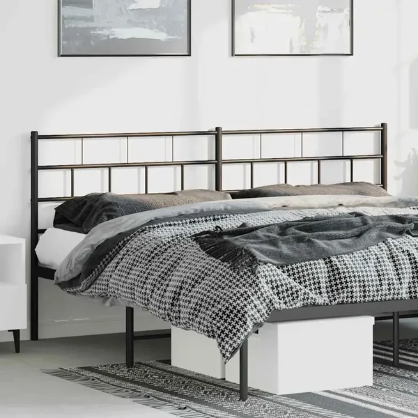 Tête de lit de remplacement métal noir 193 cm