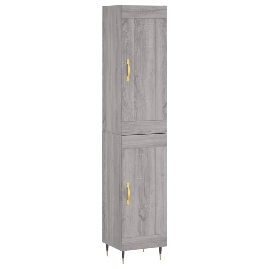 Buffet haut Sonoma gris 34,5x34x180 cm Bois d'ingénierie - 2