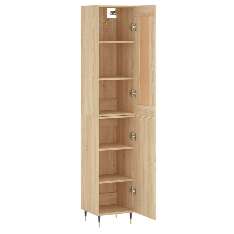 Buffet haut Chêne sonoma 34,5x34x180 cm Bois d'ingénierie - 4