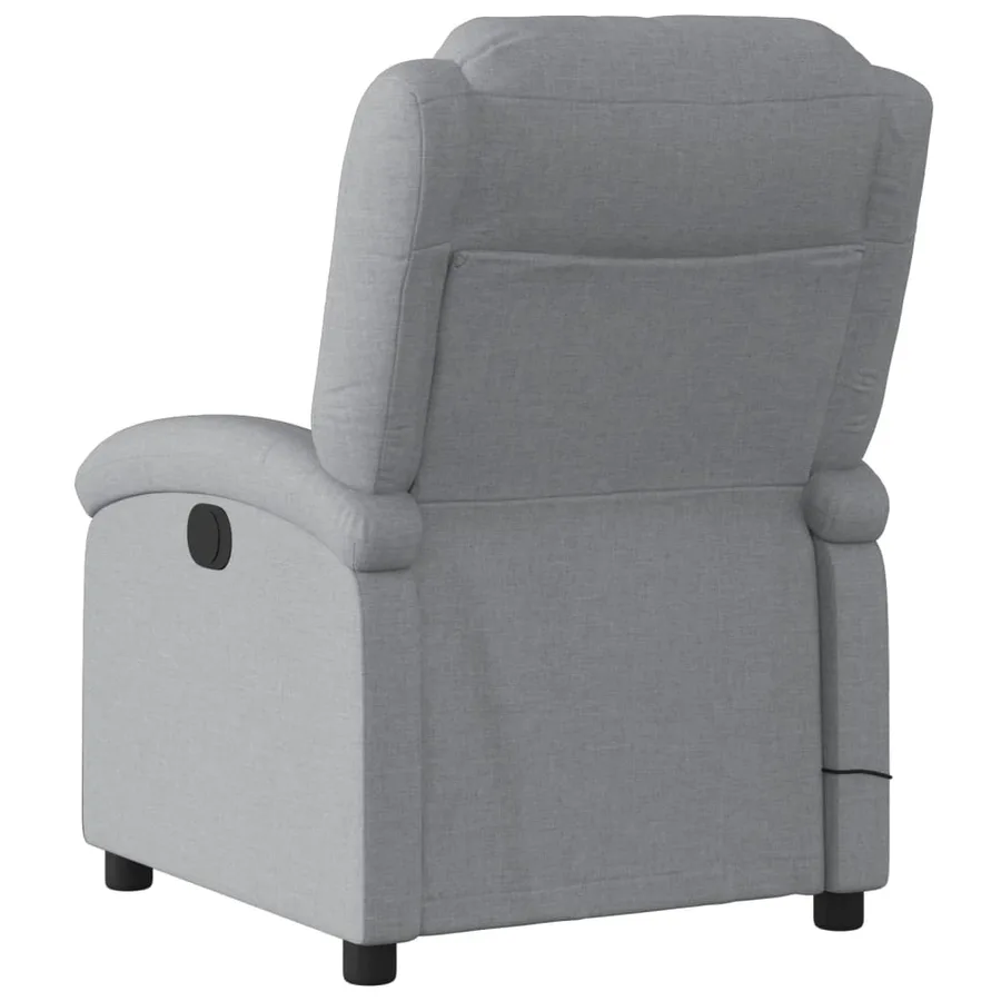 Fauteuil de massage inclinable Gris clair Tissu - 6