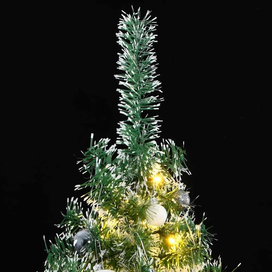 Sapin de Noël artificiel 300 LED&boules&neige floquée 240 cm - 2