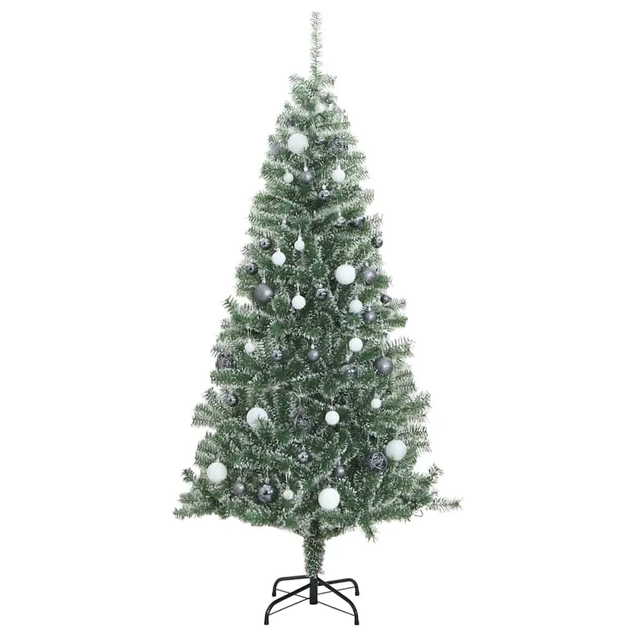 Sapin de Noël artificiel 300 LED&boules&neige floquée 240 cm - 4