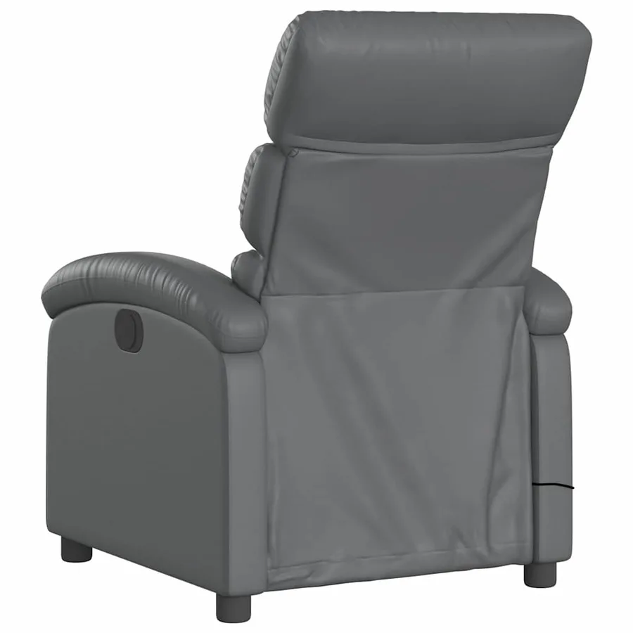 Fauteuil de massage inclinable Gris Similicuir - 7