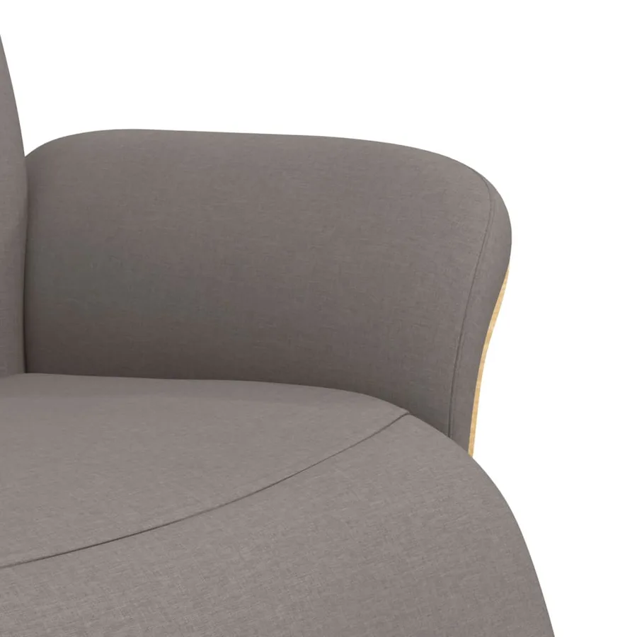 Fauteuil inclinable avec repose-pieds taupe tissu - 6