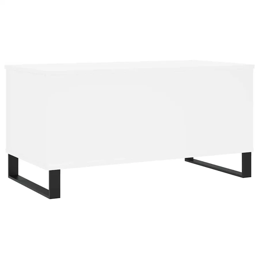 Table basse Blanc 90x44,5x45 cm Bois d'ingénierie - 8