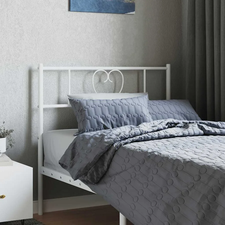 Tête de lit de remplacement métal blanc 75 cm