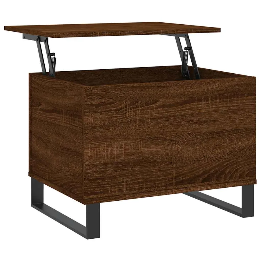 Table basse Chêne marron 60x44,5x45 cm Bois d'ingénierie - 2