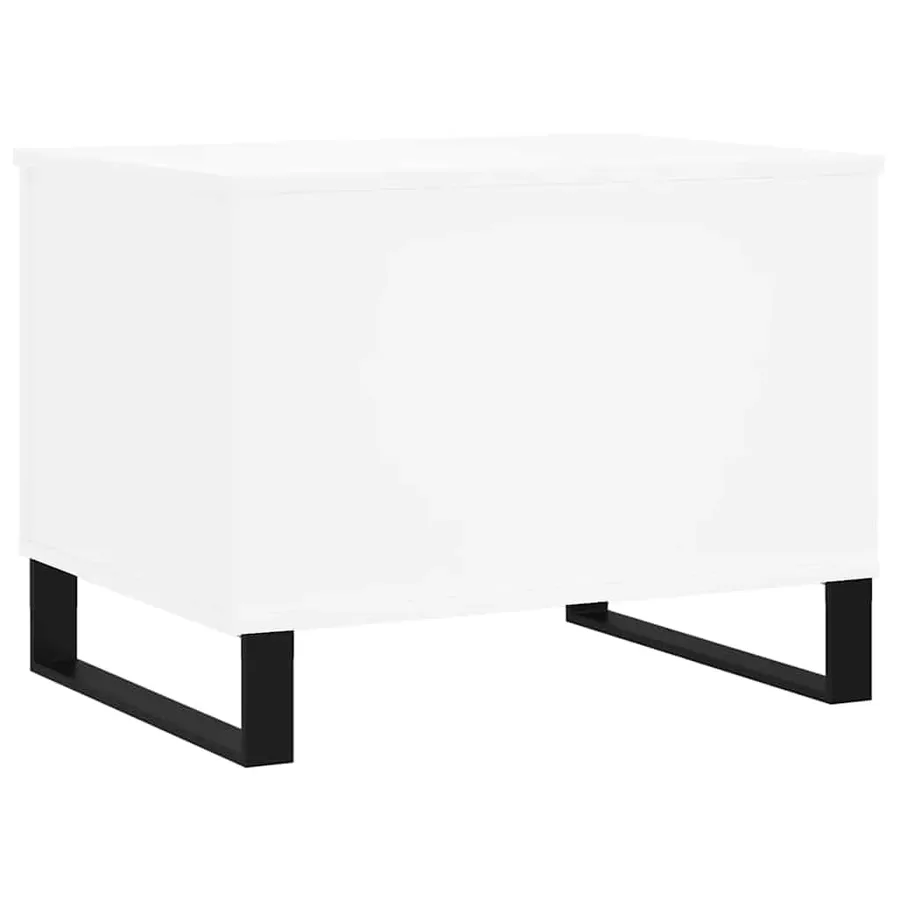 Table basse Blanc 60x44,5x45 cm Bois d'ingénierie - 8