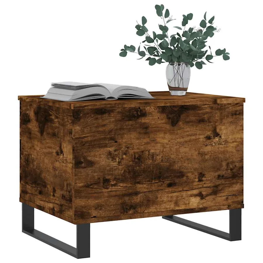 Table basse Chêne fumé 60x44,5x45 cm Bois d'ingénierie - 4