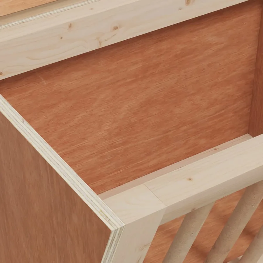 Mangeoire à foin pour lapins 25x18,5x20,5 cm bois massif sapin - 7